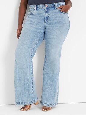 Lane Bryant Mid Rise Bootcut Light Wash Jeans Plus Size 22 Flare Curvy